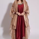 Burgundy Muse - with Golden Cape & Shailla