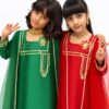 National Day Tulle kids jalabiya by OSH, in the colours of the UAE flag