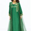 National Day Tulle kids jalabiya by OSH, in the colours of the UAE flag